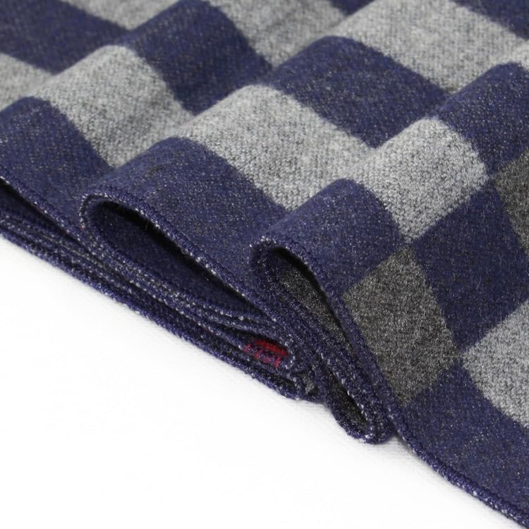 define essentials Men's Winter Warm Long Soft Plaid Scarf with Tassels, Soft Classic mens scraves - Image 3